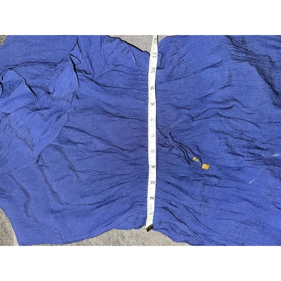 Toxik 3 NOS Women's Casual V-Neck Ruffle Romper Jumper Size Medium Navy - Picture 7 of 8